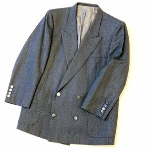 Christian Dior MONSIEUR　クリスチャンディオール　ロゴ デザイン 金属釦　WOOL ウール テーラード ジャケット　グレー　OXD2142