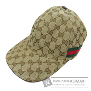 GUCCI グッチ 200035 GG 帽子 キャンバス レディース 中古