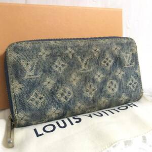 入手困難●ルイヴィトン LOUIS VUITTON ジッピーウォレット デニム 長財布 ラウンドファスナー モノグラム ウォレット メンズ レディース