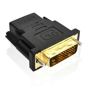 HDMI DVI 変換アダプタ オス-メス DVI-D 24+1 双方向伝送 1080P 金メッキ (DVI-D 24+1) HDMIメス-DVI 24ピンオス 変換