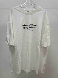 VETEMENTS ヴェトモン Season Embroidered Logo T-SHIRT 半袖 Tシャツ ホワイト M 中古 TN 1