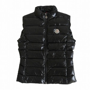 美品 MONCLER モンクレール GHANY GILET ガーニー ダウンベスト アウター ジップアップ ブラック サイズ1 メンズ