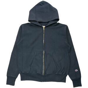 USA製 赤単色タグ 復刻 Champion REVERSE WEAVE スウェット パーカー XL ネイビー 無地 フルジップ チャンピオン リバースウィーブ