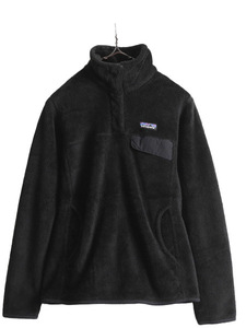 17年製 パタゴニア リツール スナップT プルオーバー ジャケット レディース M / 古着 Patagonia アウトドア パイル フリース ブルゾン 黒