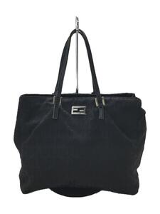 FENDI◆ハンドバッグ/キャンバス/ブラック/モノグラム/8BH133