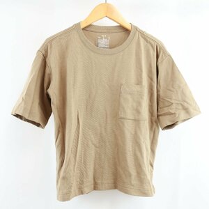 無印良品 スリット ショート Tシャツ XS S ブラウン 茶 レディース KC1906-135