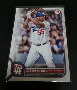 MLB 2022年topps Bowman アルバート・プホルス(ドジャース) No,39。Dodgers ALBERT PUJOLS 