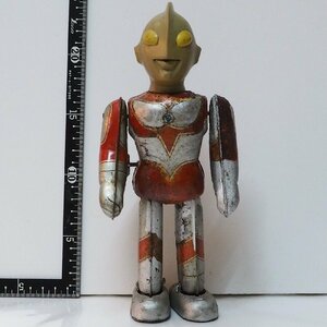 ブルマァク【帰ってきたウルトラマン(ジャック) 動作不良 補修 改造 リペイント有】当時物ブリキ ゼンマイ歩行ロボットTIN TOY【中古】0575