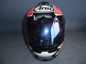 【ジャンク品】 Arai アライ VECTOR ベクター ヘルメット オンロード フルフェイス シールド オートバイ 57-58㎝ Mサイズ