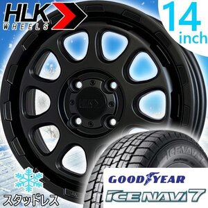 国産 スタッドレス エブリイ DA17V DA64V DA62V 14インチ タイヤホイール 4本 グッドイヤー アイスナビ7 155/65R14