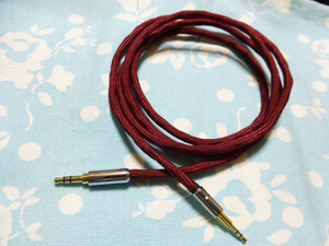 SENNHEISER MOMENTUM BOSE QC25 ultrasone signature Pro HD598 BELDEN 1804a 4芯 3.5mm3極 ステレオミニ ワインレッド カスタム可