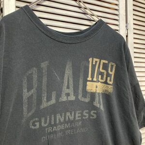 AHDZ 1スタ 黒 Tシャツ ギネス ビール アドバタイジング - 90s 00s ビンテージ アメリカ 古着 ベール 卸 仕入れ