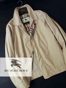 e20 【メガチェック】定価14万●美品BURBERRY LONDON●Tシャツさらっとコーデ●ブルゾン　バーバリーサマージャケット　 メンズ 大きめXL