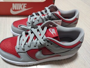 正規品　ナイキNIKE DUNK LOW QS VARSITY RED/SILVER-WHITE　グレー / レッド　26.0cm