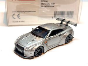 1/87 Nissan GT-R R35 ニッサン ガンメタリック Libertywalk ワイドボディ 