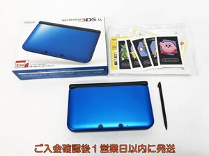 【1円】ニンテンドー3DSLL 本体 ブルー/ブラック 任天堂 SPR-001 初期化/動作確認済 3DS LL J07-163yk/F3