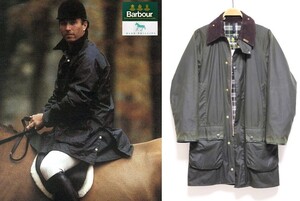 激レア フード仕様 マークフィリップスA135 旧3ワラント Barbour Mark Phillips 90s バブアー クラウン Small Bedale 36 38 40 コート 