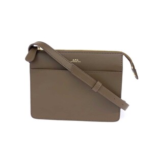 美品◆A.P.C. アーペーセー SAC ELLA MINI ショルダーバッグ◆ ブラウン レザー レディース 斜め掛け bag 鞄