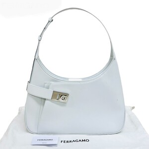 保存袋タグ付き Salvatore Ferragamo サルヴァトーレ フェラガモ ガンチーニ金具 レザー ワンショルダーバッグ