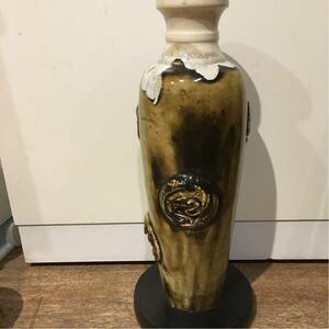薩摩 古い 焼物 花瓶 花器 アンティーク 時代物