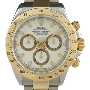 ロレックス ROLEX コスモグラフ デイトナ 116523 腕時計 SS YG 自動巻き ホワイト メンズ 【中古】