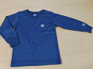 チャンピオン　長袖　カットソー　スポーツTシャツ　120cm ミニバス　バスケ　紺色　ロゴ　淡いピンク　美品