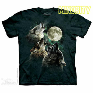 狼Tシャツ Three_Wolf Moon / ウルフ / WOLF / 狼 / オオカミ / おおかみ / 男女兼用