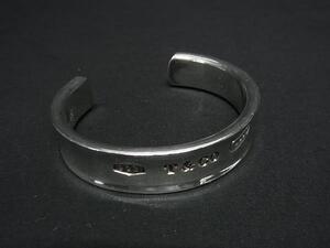 1円 ■美品■ TIFFANY＆Co ティファニー 1837 ナロー SV925 バングル ブレスレット アクセサリー メンズ レディース シルバー系 BN0032