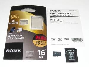 SONY microSDHC UHS-Iカード 16GB SR-16UXA 消去済