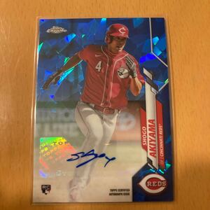 【秋山翔吾】ルーキー 直筆サインカード 広島東洋カープ 2020 TOPPS CHROME UPDATE SERIES SAPPHIRE EDITION AUTO