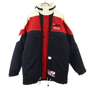 フィラ 80s 90s オールド アノラック ナイロンジャケット M ブラック系 FILA ITALIA メンズ