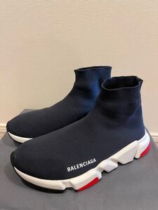 ★★美品　バレンシアガ　ソックススニーカー　サイズUS８EUR 41 JP２７　ネイビー　ホワイトソール　BALENCIAGA★★