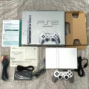 〈準美品・箱説付属・動作確認済み〉PS2 プレイステーション2 SCPH-79000 SS サテンシルバー 薄型 本体 プレステ2 PlayStation2