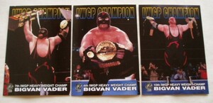 ビッグバンベイダー 3枚セット◆バンダイ1998 新日本プロレス 皇帝戦士 IWGPヘビー級チャンピオンベルト RE