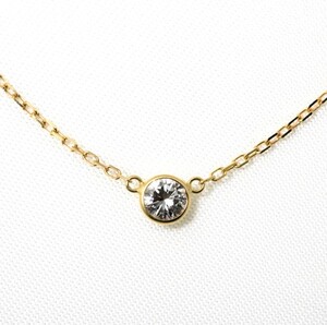 ダイヤモンド ネックレス レディース ゴールド 0.2カラット 鑑定書付 安い 0.229ct Dカラー SI1クラス 3EXカット H&C CGL