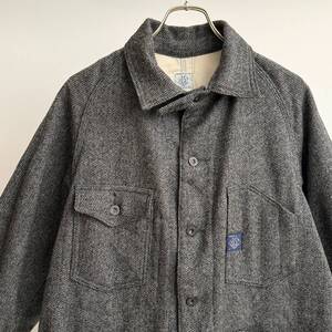 希少《 Mint Condition / Tweed / Large 》2000s 極上品【 POST OVERALLS ヘリンボーン ツイード エンジニア ジャケット アメリカ製 L 】