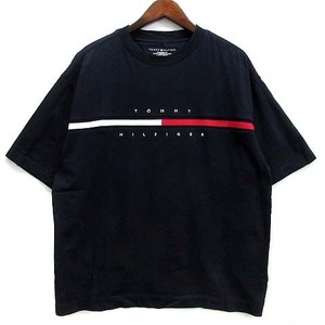 トミーヒルフィガー TOMMY HILFIGER オーバーサイズ ロゴ Tシャツ 半袖 TINO TEE 78J6157 ネイビー 紺 L メンズ