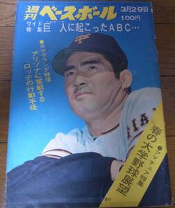 昭和46年3/29週刊ベースボール/星野仙一/江島巧/石岡康三/大学野球