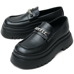 ☆ BLACK-B ☆ L(27-27.5cm) ☆ glabella PLATFORM LOAFERS glabella グラベラ シューズ ローファー 厚底 厚底シューズ ドレスシューズ