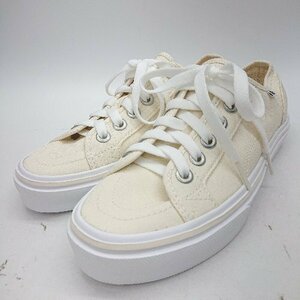 ◇ VANS バンズ V3845 シンプル カジュアル スニーカー サイズ23.5 アイボリー レディース E