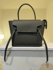 セリーヌ CELINE 2way ハンドバッグ ショルダーバッグ ベルトバッグ　マイクロ　グレー