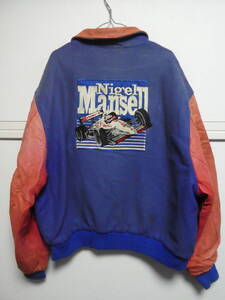 80s　90s　ヴィンテージスタジャン　ナイジェルマンセル　F-1　XXL　ビッグシルエット　MADE IN USA　