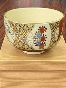 1円スタート　茶道具 茶碗 京焼 茶器 蔵出 古美術 中国古玩　 抹茶碗 色絵　骨董品　アンティーク　遺品整理　古物　日本工芸　陶芸