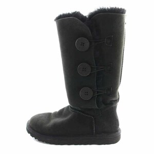 アグ オーストラリア UGG australia ベイリーボタン トリプレット BAILEY BUTTON TRIPLET ムートンブーツ 裏ボア US6 23cm 黒