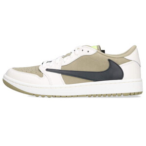 ナイキ AIR JORDAN 1 RETRO LOW GOLF NEUTRAL OLIVE FZ3124-200 サイズ:27.5cm エアジョーダン1ゴルフオリーブスニーカー 中古 OM10