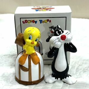 未使用★LOONEY TUNES★ルーニー テューンズ 1993年 SALT&PEPPER シルベスター トゥイーティー/調味料セット/ソルト&ペッパー／ワーナー