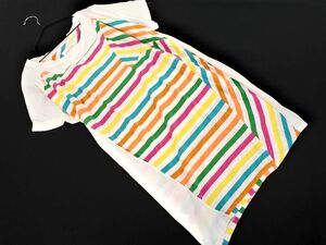 ネコポスOK TSUMORI CHISATO ツモリチサト カラフルボーダー Tシャツ ワンピース size2/カラフル ■◆ ☆ edd0 レディース