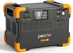 新品　PECRON ポータブル電源 E2000LFP リン酸鉄 1920Wh/2000W 大容量 AC出力定格2000W ポータブルバッテリー 蓄電池 高耐久 容量拡張可