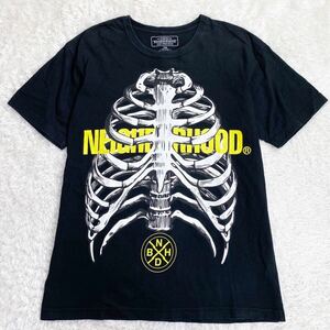  NEIGHBORHOOD ネイバーフッド 黒 半袖Tシャツ Lサイズ ロゴ 骨 ボーン