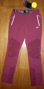 MILLET KOREA ミレー 韓国 トレッキングパンツ アウトドアパンツ MXJFP-50582 ストレッチ BURGUNDY 67(W68) 紙タグ付 未使用品/登山